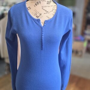 Tricotonic Blue Cashmere Henley